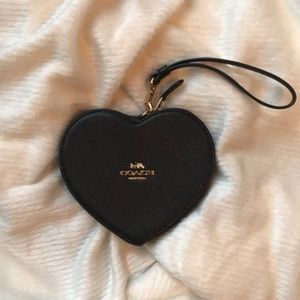 Black Heart Coach Wristlet